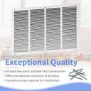 Howeall 24"W x 16"H [Duct Opening Size] Steel Return Air Grille, Air Return Vent Cover for Ceiling and Sidewall - HVAC Air Vent Covers - [Outer Dimensions: 25.75"W x 17.75"H]
