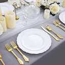DaYammi 60PCS White Plastic Plates, Heavy Duty White Disposable Plates Premium 10inch Dinner Plates Hard Plastic Plates Disposable for Party Wedding Bridal Shower