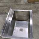 Stainless Steel Commercial Restaurant Sink, Freestanding Large Commercial Sink with Pull-out Faucet for Kitchen Dishwashing, Thawing, Pet Cleaning, Laundry Room, 35 Gallon, 23.6"D x 33.5"W x 36.8"H