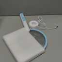 Electric Fly Swatter Racket, 2 in 1 Mosquito Bug Zapper 4100V Handheld Mosquito Killer with 1800 mAh Rechargeable Battery, Purple Light and 3-Layer Safety Mesh for Indoor Outdoor Blue