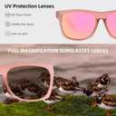 Full Reader Sunglasses Women Men, Womens Mens Reading Sun Glasses Mirroed Pink Blue Lenses Outdoor Not Bifocal Mirrored Pink, 1.25