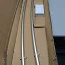 JS Jackson Supplies Double Curved Shower Rod, Metal Construction, Adjustable Between 44 to 70 Inches, Aluminum Rods and Zinc Mounting Hardware, Quality Modern Bathware, Brushed Nickel Finish