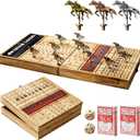 Horse Racing Board Game with 11 Luxury Metal Horses, Horse Race Board Games Horse Racing Game Horse Race Game Foldable Thickened Solid Wood