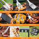 BBQ Accessories Grill Tools Set,Stainless Steel Barbecue Grill Accessories for Outdoor Grill,Barbecue Utensils Grilling Accessories Grilling Gifts for Men,Father's Day/Christmas (Sliver-22PCS)