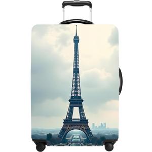 Luggage Cover Washable Suitcase Protector Anti-scratch Suitcase cover Fits 20-34 Inch Luggage (Grey, M(24-26inch suitcase))