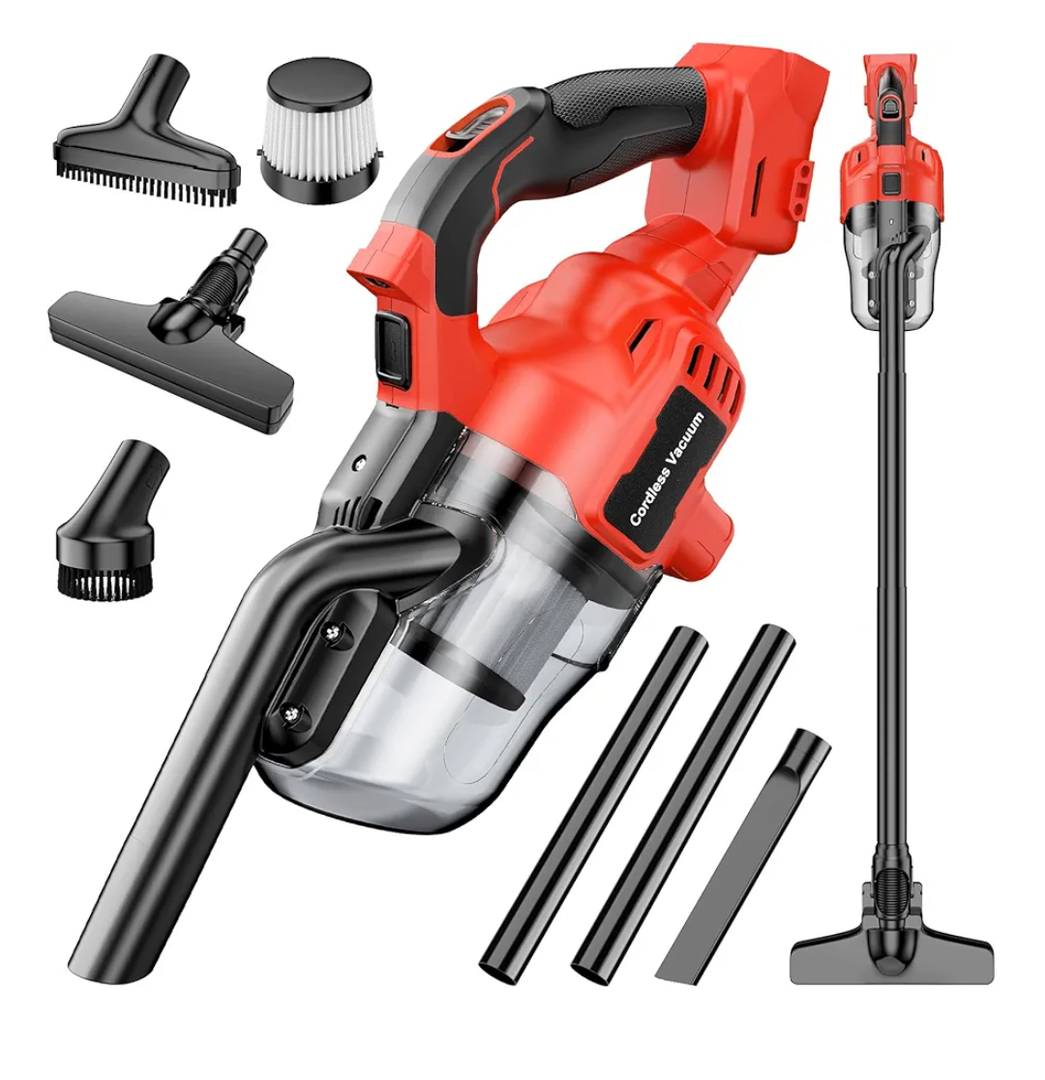 Cordless Handheld Vacuum Cleaner Compatible with Milwaukee 18V Battery,16000Pa Portable Shop Vacuum with 2 HEPA Filters & 4 Attachments, Lightweight Vacuum for Car, Home & Garage-Tool Only, No Battery