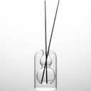 Empty Glass Fragrance Reed Diffuser Bottles,for Essential Oil, with 16pcs Black Reed Sticks,Minimalist Decor,2pcs/Set.