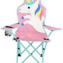 KABOER Kids Outdoor Folding Lawn and Camping Chair with Cup Holder and Carrying Bag, Children's Camping Chairs