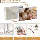 Acrylic Frame, 8x8 Picture Frame 1 Pack, 20MM Thicker Block, Double Sided Magnetic Clear Freestanding Photo Frame for Desk or Tabletop Display
