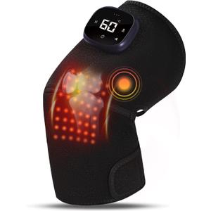 Red Light Therapy for Knee, Heated and Massage Knee Brace for Pain Relief, with 5 Heat Levels & 8 Vibration Modes,Infrared Red Light Therapy for Body/Elbow/Shoulder,Gifts for Women Men.