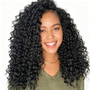 Curly Crochet Hair 14 Inch GoGo Curl Crochet Hair for Women Short Beach Curl Crochet Braids for Women 7 Packs Deep Curly Braiding Hair for Boho Braids (14 Inch, 1B)