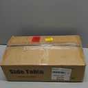 Slim Charging End Table with Storage - For Small Spaces and Bedroom (Rustic Brown)