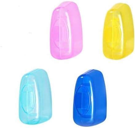 Generic 4 Pack Travel Toothbrush Head Covers Toothbrush Protector Cap Brush Protective Portable Plastic Clip for Household Travel, Camping, Bathroom, School, Business, Blue, Orange, Green, Purple