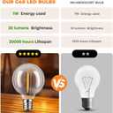 GvvooHome 90 Pack LED G40 Replacement Bulbs for String Lights, Shatterproof Plastic Globe Bulb for Indoor Outdoor Patio Decor, E12 Candelabra Socket Base, Warm White