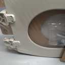 Bemis 1500EC 146 Almond Elongated Molded Wood Toilet Seat with Easy-Clean & Change Hinge