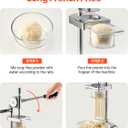VEVOR Super long French Fry Squeezer, Commercial Fried Potato Strips Maker, Extra Long Japanese Style French Fries Maker with Pull-out Extruder, Manual Mashed Potato Extruder for Food Truck, Kitchen