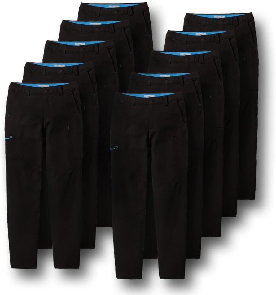 LULY YANG DSP Men's Performance Stretch Pants, M (Pack of 10) Black