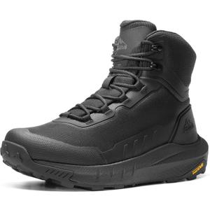 NORTIV 8 Men's Tactical Hiking Lightweight Cushion Sole for Work All Day Side Zipper Motorcycle Combat Military Boot Arch Support 8 Inches Terrascope, 8.5W