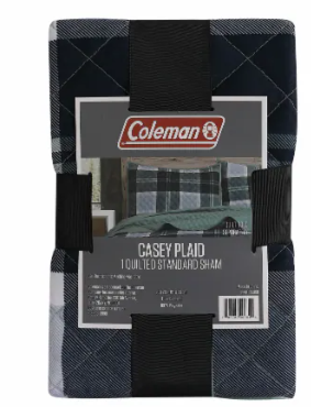 Coleman Casey Plaid Single Standard Quilted Sham 20x36 Inch