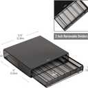 Mind Reader Single Serve Coffee Pod Drawer, 36 Pod Capacity, Countertop Organizer, Removable Dividers, Metal, Black