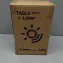 11.4" Modern Wooden Bedside Table Lamp, Small Nightstand Desk Lamp with Fabric Shade, Warm Ambient Light, Dimmable E26 Socket with Bulb Included for Bedroom Living Room (Fabric, Scalloped Fabric+Solid Wood Base)