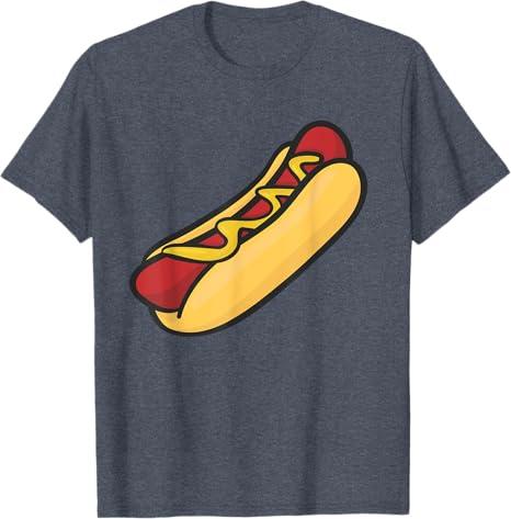 Hot Dog Shirt T-Shirt (Small, Heather Blue)