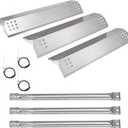 Hiorucet Grill Replacement Parts for Kitchen Aid Grill Models 720-0787D, 720-0953, 730-0953, 720-0953A, Stainless Steel Heat Plates and Grill Burners for Kitchen Aid 720-0787D