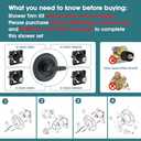 Replacement Faucet Shower Trim Kit for Delta 1300/1400 & 13/14 Series, Tub Shower Faucet Set, High Pressure 8" Square Rain Shower Head - Matte Black (Valve/Cartridge Not Included)