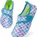 HIITAVE Kids Water Shoes Non-Slip Beach Swim Barefoot Quick Dry Aqua Pool Socks for Boys & Girls Toddler, Size 12/13
