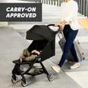 Baby Jogger® City Tour 2 Carry-On Approved Travel Stroller, Ultra-Compact Baby Stroller, Lightweight, Easy Fold, Baby Travel Essential, Pitch Black