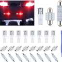 24 Pieces Dome Light LED Car Interior Bulb Kit Set 194 T10 DE3175 578 31mm 42mm Bulbs Interior Replacement Lights for Car Map License Plate Door Side Marker Cornering Trunk Light - White