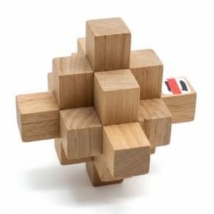 6IN Wood Geo Decor Natural