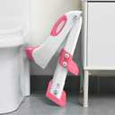 Potty Training Seat with Step Stool Ladder, Toddler Toilet Seat for Boys Girls, Adjustable 6 Heights Fits Round & Elongated Toilets, Anti-Slip Pads & Leak-Proof Guard