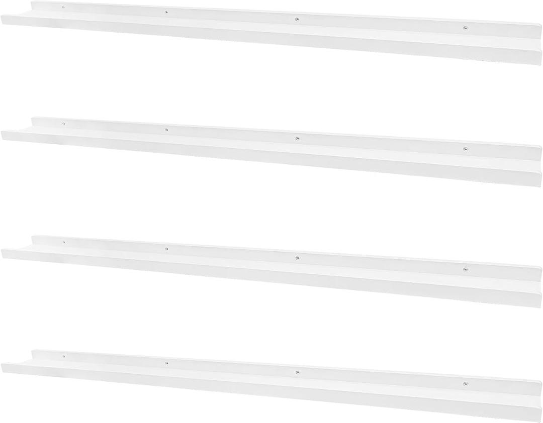 Picture Ledge Shelf,Floating Shelves for Wall,Photo Shelves With Lip, 57 Inch