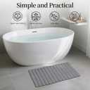 THMINS Foldable XLarge Stone Bath Mat 32x20 inch, Diatomaceous Earth Bath Mat, Super Absorbent, Quick-Drying, Non-Slip, Space-Saving, Easy to Clean for Bathroom, 31.5x19.7''