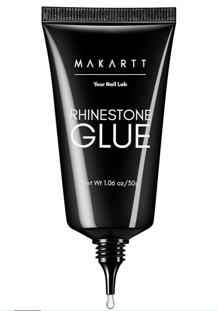 Makartt Rhinestone Glue for Nails: Super Strong Gel Nail Glue for Nail Charms Gems Decorations, 3D Gel Nail Art Bling Jewel Diamonds for Salon & DIY Manicure, 30ML UV Lamp Cured Need Beauty Gifts