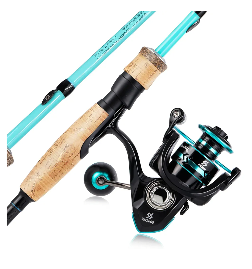 Sougayilang Fishing Rod and Reel Combo, Stainless Steel Guides Fishing Pole with Spinning Reel Combo for Saltwater and Freshwater