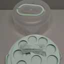 Cake Carrier, Carrier Cupcake Holder with Cake Turntable, Cake Carrier with Lid and Handle(Green)