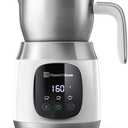 Maestri House Milk Frother, Variable Temp and Froth Thickness Frother and Steamer, 21OZ/600ML Smart Touch Control Milk Warmer, Dishwasher Safe, Memory Function for Latte Cappuccino, Hot Chocolate, White