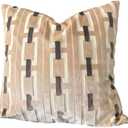 Living Room Decor Couch Throw Pillow Covers with Square 18 * 18 Set of 2 for Cozy Home Bed and Textured Velvet (Light Coffee)