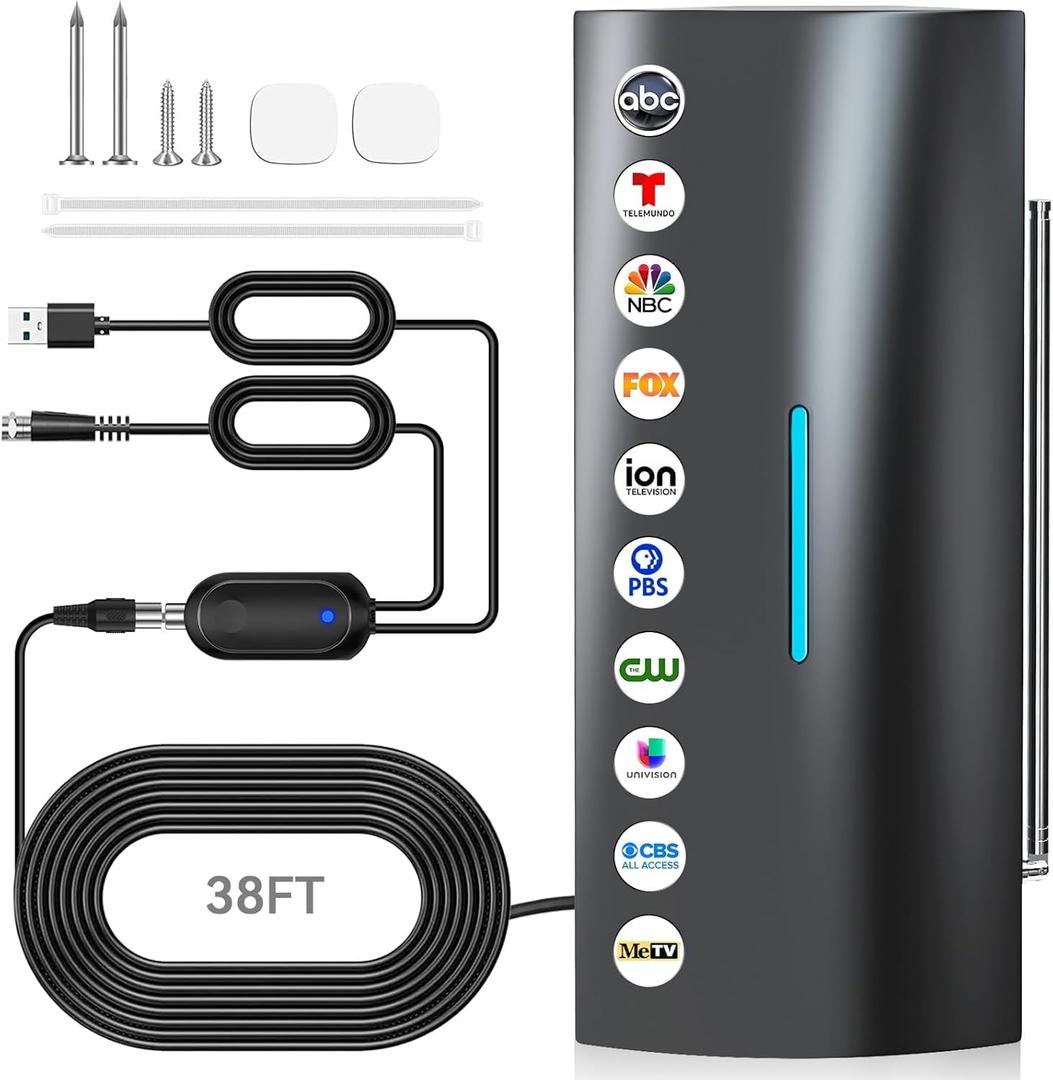 2026 Antenna for Smart TV Indoor with Amplifier, Supports 8K, 4K, for TVs