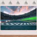 Racing Car F1 Racetrack Banner Backdrop Background Race Car Check Flag Sports Theme Decor for Birthday Party Race Fans Highchair Decorations Photo Booth Props Favors Supplies