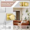 HIMEETIME Gold Door Knob Interior,Passage Rectangle Modern Door Knobs,Heavy Duty Square Door Knobs Modern Door Handle for Hall Closet, Satin Brass