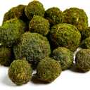 18-Piece Moss Balls Set - 6 Large 3.2" & 12 Small 2" Artificial Moss Decor for Bowls, Vases | Handmade Natural-Look Decorative Filler Balls for Home Centerpieces, Tabletop Decor (Sunlit Green)