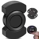 3-in-1 Fidget Spinner, Slider, Clicker| EDC Metal Fidget Toys Adults | Stainless Steel Bearing Stable Spin | Help Relieves Anxiety & Tension | Enhances Focus & Clarity | Compact & Portable, Black