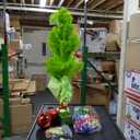 Realspring 2 ft Whimsical Tabletop Christmas Tree Small Bendable Artificial Lime Green Christmas Tree Decor with 21 Balls & Light & Hanging Ornaments Elf Xmas Holiday Decor for Home Office Fireplace