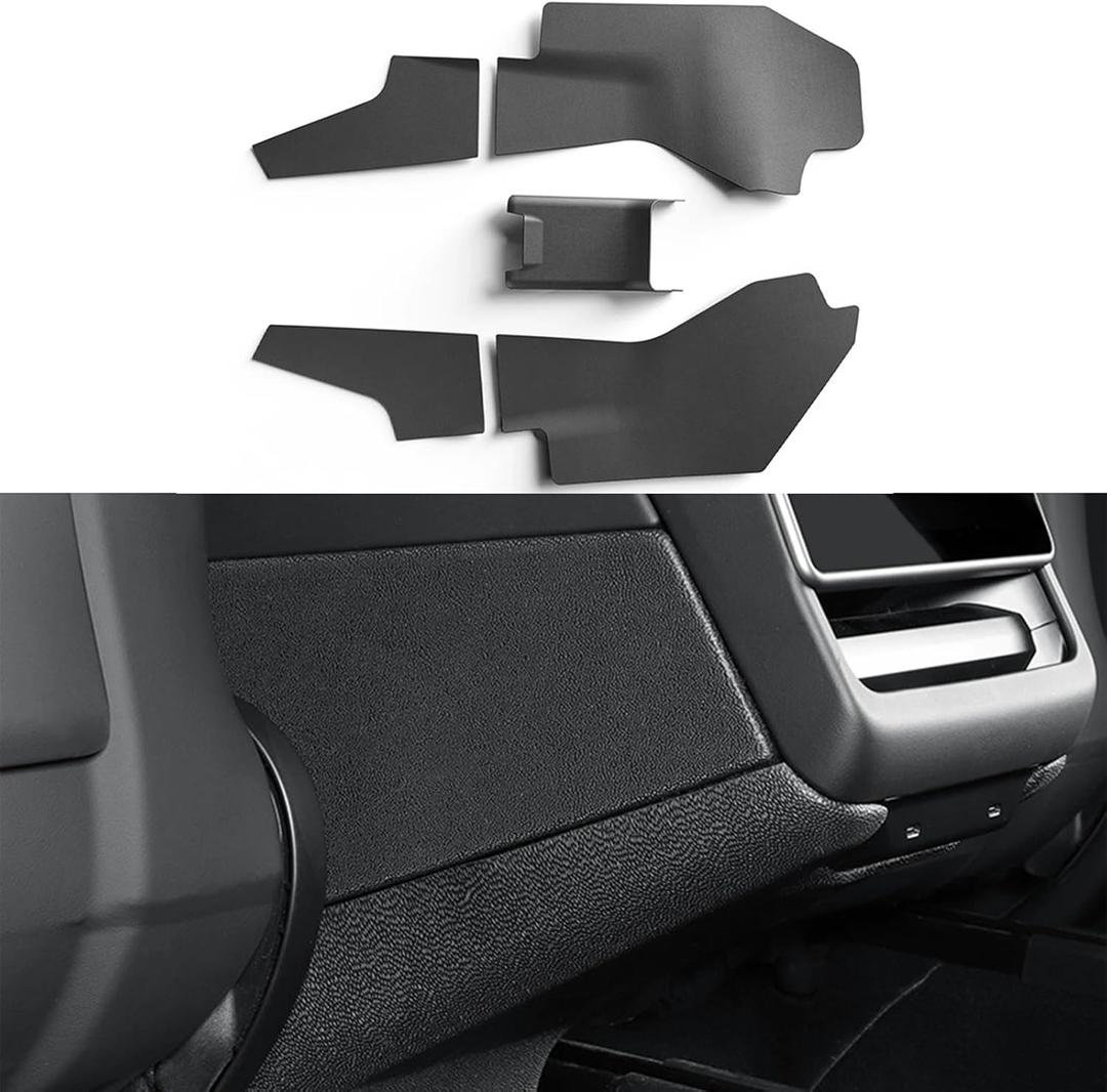 5Pcs Rear Anti Kick Cover for Tesla Juniper 2025 Leather Rear Air Condition Vent Outlet Cover