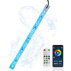 LED Light Strip Color Changing Waterfall Show Lights,Remote and APP Control Waterproof Aluminum LED Lights for Pool Pond Waterfall Fountain Landscape Lighting Decor