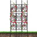 80" Garden Trellis for Climbing Plants, Kalolary Screen Plant Trellis Frame for Potted Plants Rustproof Plant Support Thicken Cucumber Trellis Grow Support for Vines Flowers Vegetable Indoor Outdoor