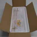 WOPITUES Floating Shelves with Gold Metal Guardrail, Shelves for Wall Decor Set of 3, Wall Shelves for Bedroom, Bathroom, Kitchen, Living Room, Plants, Picture Frames, Art- White and Gold (15.7 inch)